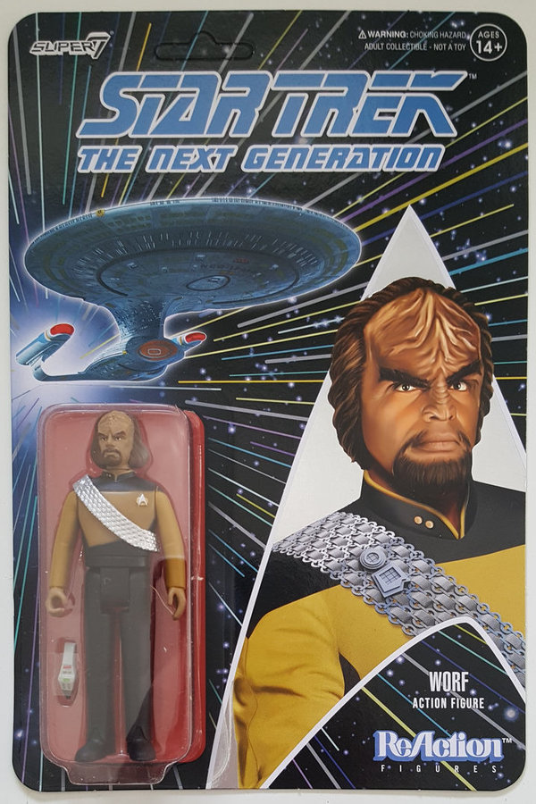 Super7 Star Trek: The Next Generation ReAction Actionfigur Worf