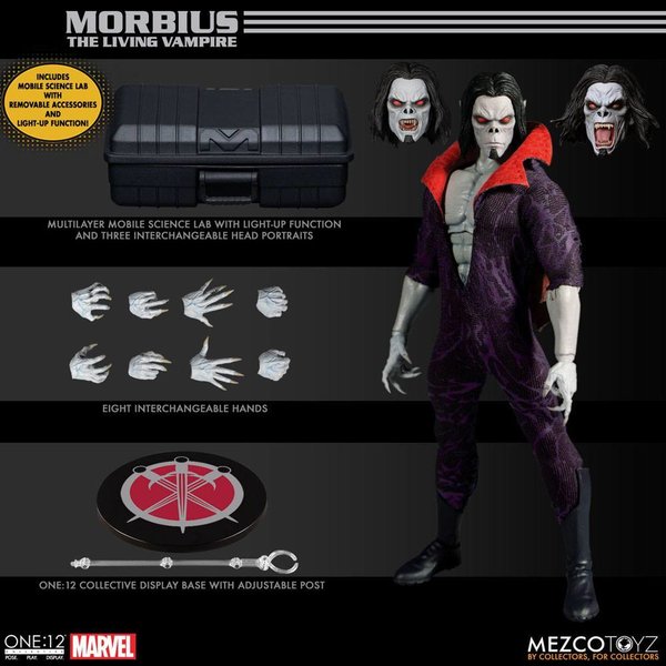 Mezco Toyz Marvel Universe Actionfigur mit Leuchtfunktion Morbius (Vorbestellung für Juli 2022)