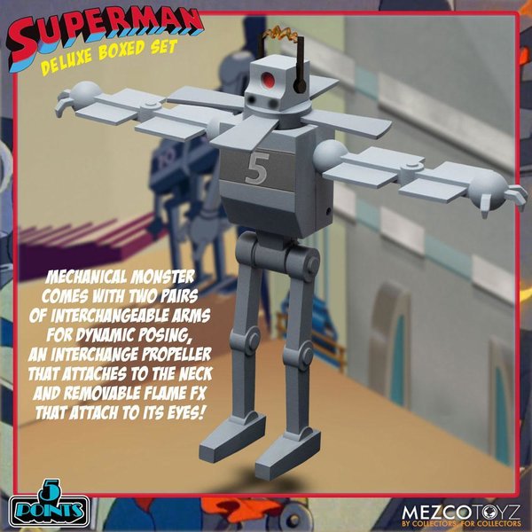 Mezco Toyz Superman Mechanical Monsters (1941) 5 Points Deluxe Box Set (Februar 2023)