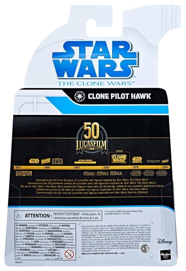 Hasbro Star Wars The Clone Wars Black Series 50th Anniversary Clone Pilot Hawk (B-Ware)