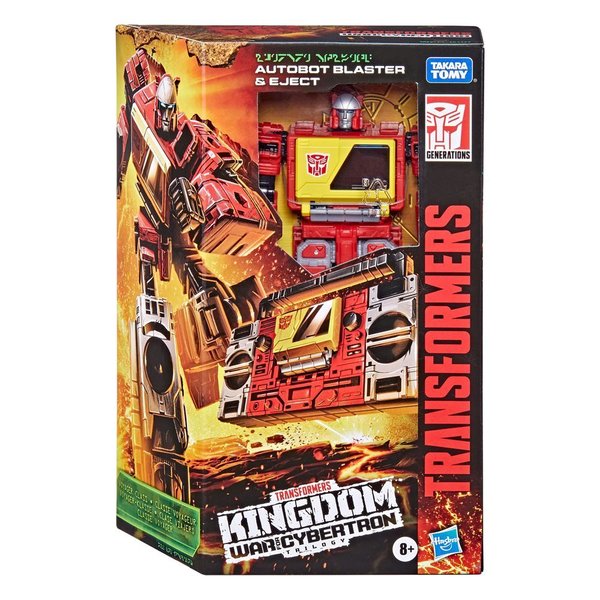 Hasbro Transformers WFC: Kingdom Voyager Class Actionfiguren Autobot Blaster & Eject