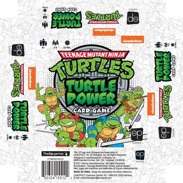 USAopoly Teenage Mutant Ninja Turtles Kartenspiel Turtle Power *Englische Version*