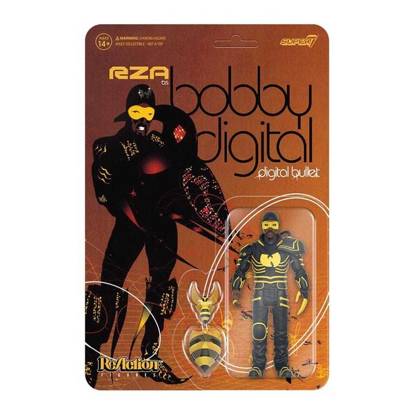 Super7 ReAction Wu-Tang Clan Actionfigur RZA as Bobby Digital (Digital Bullet) (Juli 2023)