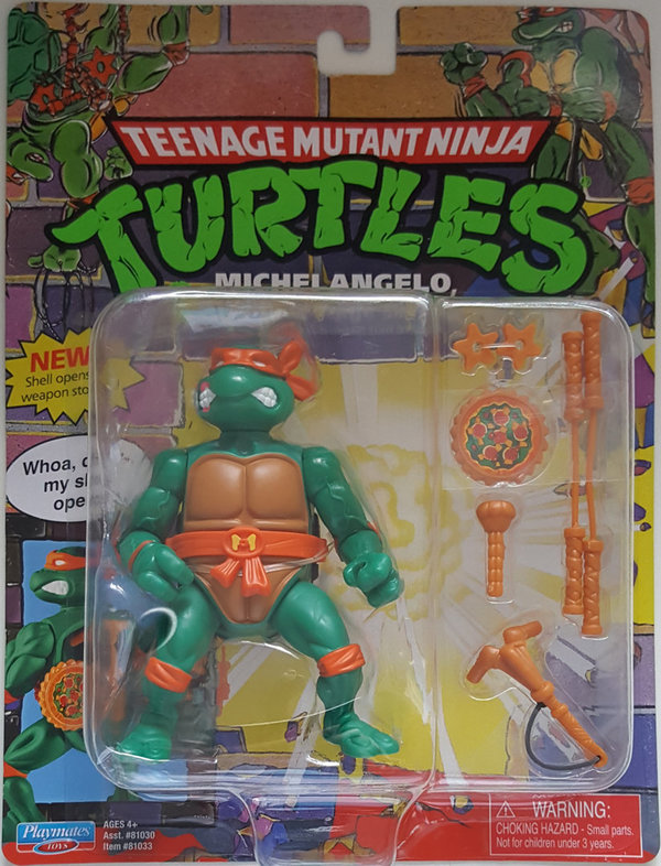 Playmates Teenage Mutant Ninja Turtles Classic Actionfigur Michelangelo With Storage Shell